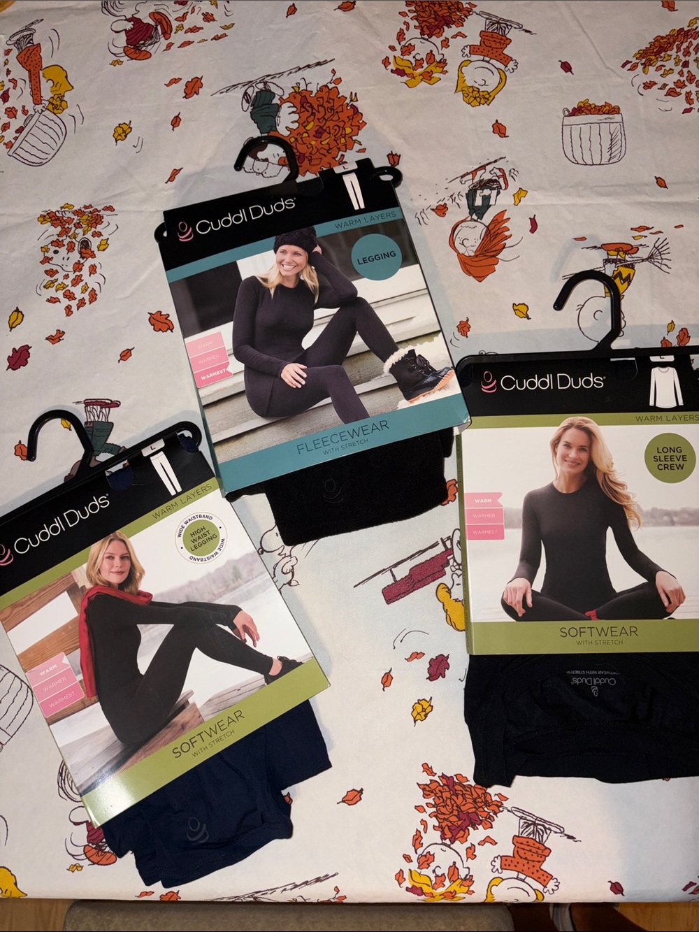Cuddl duds leggings crew top women large new